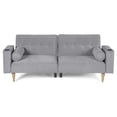 thumbnail image 3 of Sofá Cama Makora Merlak Gris Claro Velvet 3 Posiciones con Soft Foam Reclinable, 3 of 10