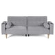 thumbnail image 3 of Sofá Cama Makora Merlak Gris Claro Velvet 3 Posiciones con Soft Foam Reclinable, 3 of 10