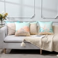 thumbnail image 5 of Waterproof Summer Decorations Outdoor Throw Pillow Covers Linen Starfish Shell Pillow Covers Pack of 4 Square Cushion Case Garden Pillowcase 18x18 Inch for Patio Furniture Couch Tent (Beach), 5 of 6