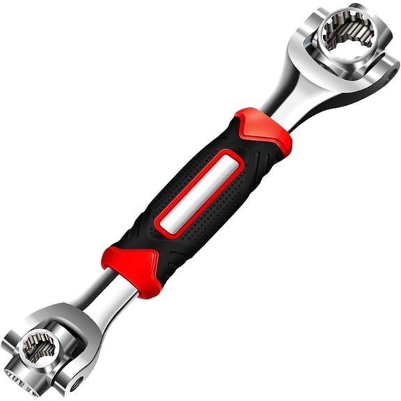 52 in 1 Universal Socket Wrench, Stainless Steel Professional Multifunction Wrench Tool with 360 Degree Rotating Head, Spanner Tool with Rubber Handle, for Home and Car Repair