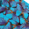 thumbnail image 3 of Fotbe Blue Butterflies Gorro Clásico de Béisbol, Gorra Ajustable con Broche Snapback, Gorro de Exterior de Algodón Suave, 3 of 6