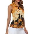 thumbnail image 4 of Whosucclay Black Cat Leaves Workout Tank Tops for Women, Casual Elastic Golf Sleeveless Top for Tennis Athletic XS - 2XL, 4 of 7