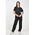 thumbnail image 4 of Conjunto casual blusa + pantalon Roman Fashion /Juvenil, 9006 (Negro) negro G, 4 of 5