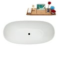 thumbnail image 6 of 67" Streamline B-288-69-BL Soaking Freestanding Tub and Tray With Internal Drain in Matte Black, 6 of 10