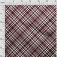 thumbnail image 3 of oneOone Velvet Chocolate Brown Fabric Check Sewing Material Print Fabric By The Yard 58 Inch Wide, 3 of 4
