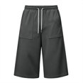 thumbnail image 7 of Mens Baggy Sweat Shorts Gym Athletic Basketball Summer Workout Lounge Beach Drawstring Shorts with Big Pockets, 7 of 7
