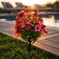 thumbnail image 6 of Artificial Orange Mum Topiary Outdoor Fall Decor with Ground Stake for Porch, Garden Planters, 6 of 7