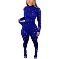 thumbnail image 2 of Aro Lora Conjunto sexy de 2 piezas para mujer con huecos y blusa de manga larga, 2 of 5
