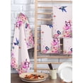 thumbnail image 2 of Pink Flower Kitchen Dish Towels for Drying Dishes Set of 4, Spring Floral Butterflies Birds Elegant Pastoral Waffle Weave Microfiber Hand Tea Bathroom Towels Quick Dry & Absorbent Towel 15.7x23.6, 2 of 7