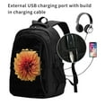 thumbnail image 2 of Daiia Orange Dalia Pattern USB Charging Backpack for Men and Women, Anti-Theft Backpack,Travel Backpack,School Backpack,College Backpack,Laptop Backpack, 2 of 7