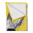 thumbnail image 2 of Sunglasses Soft Flannel Fleece Throw Blanket, Hand Drawn Sketchy Portrait of a Goat in Greyscale Drawing, Cozy Plush for Indoor and Outdoor Use, 50" x 60", Mustard Dark Grey, by Ambesonne, 2 of 5