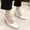 White, variant on Tawop Women's Shoes, Womens Shoes Flat Leather Retro Black Size 4.5