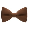 thumbnail image 1 of Men's Classic Pre-Tied Bow Tie Formal Solid Tuxedo, by Bow Tie House (Large, Spice Brown), 1 of 5