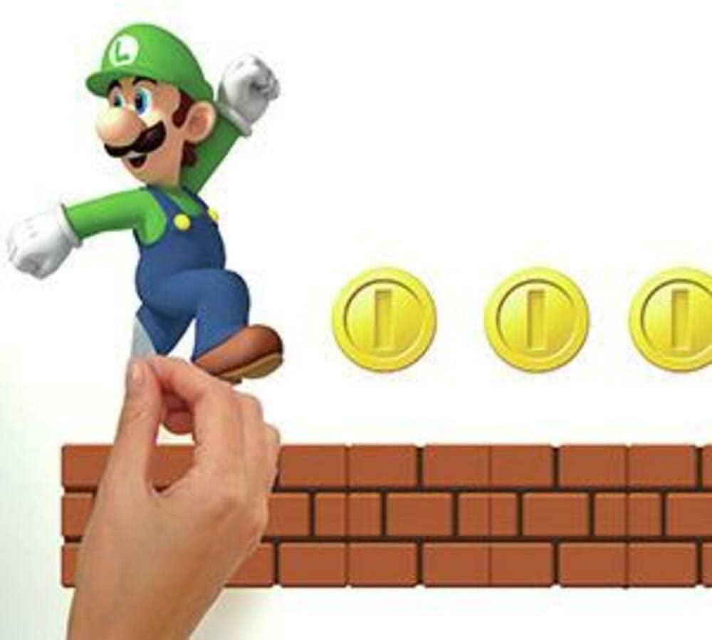 Roommates Super Mario Build-A-Scene Peel and Stick Wall Decal Appliques 