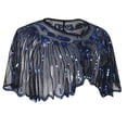 thumbnail image 2 of PrettyGuide Women's 1920s Shawl Beaded Sequin Deco Evening Cape Bolero Flapper Cover up, 2 of 5