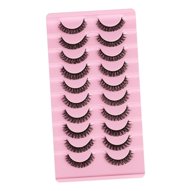 10 pares de ñas de tira rusas ñas postizas de de muñeca Natural estilo único ñas postizas hechas a mano estilo B Sunnimix Kits de pestañas postizas