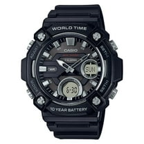 Casio Men's Heavy Duty Analog-Digital World Time Watch AEQ120-1AV