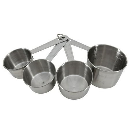 - Mainstays Stainless Steel Measuring Cups, 4 Piece