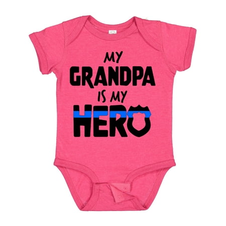 

Inktastic My Grandpa is My Hero Police Officer Family Gift Baby Boy or Baby Girl Bodysuit