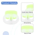 thumbnail image 3 of Uxcell 25 Pcs Bloqueo de Cuerda de Plástico de Primavera, Clip de Final de Doble Orificio, Transparente + Verde Fluorescente, 3 of 7