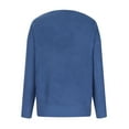 thumbnail image 6 of Capreze Winter Warm Sweater Jumper for Women Cable Knitted Tops Casual Long Sleeve V Neck Pullover Work Chunky Pullovers Blue M, 6 of 7
