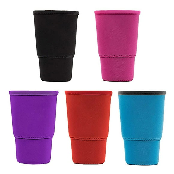 Cup Sleeves for Cold Drinks Reusable 5Pcs 401-500Ml Reusable Insulated Iced Coffee Beverage Sleeve Drink Cup Holder Iced Coffee Cup Reusable Reusable Iced Coffee Cup