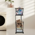 thumbnail image 4 of Peakora 2-Tier Multifunctional Laundry Basket Modern Iron Multi-layer Clothes Storage Basket Free Standing Laundry Basket on Wheels for Laundry Rooms Balconies Toilets, 4 of 20