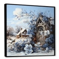 thumbnail image 2 of Designart "Blossoming Coastal Geraniums II" Cottage Landscape Floater Framed Canvas Wall Art, 2 of 5