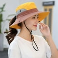 thumbnail image 5 of Womens Summer Sun Hat Wide Brim Outdoor UV Protection Hat Foldable Ponytail Bucket Cap for Beach Fishing Hiking, 5 of 5