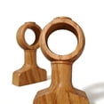 thumbnail image 2 of JoyMagic Natural Curtain Rod Brackets – Sturdy Wooden Curtain Rod Holders For 1.4 2PCS Coat Hanger Wall Mount 3 Hooks Hooks for Shower Suction Hooks for Wreaths Hooks for Stucco Removable Hooks for, 2 of 7