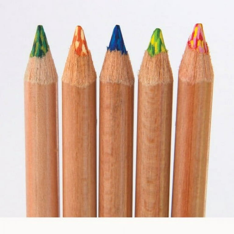 Koh-I-Noor Tri-Tone Color Pencils, 3.8 mm, Assorted Tri-Tone Lead
