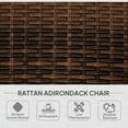thumbnail image 4 of BOBOKY Patio Wicker Chair, Outdoor All-Weather Rattan Fire Pit Chair with Soft Cushions, Tall Curved Backrest and Comfortable Armrests for Deck or Garden,Mixed Brown/Cream White, 4 of 9