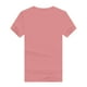thumbnail image 4 of Blusas Umfun para mujer, cuello redondo liso, manga corta, blusa informal versátil, rosa, talla 3XL, 4 of 4
