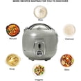 thumbnail image 3 of Small Rice Cooker 4-Cup Uncooked 2 Quart Non-Stick  Steamer Auto  Warm  Green for 1-3 People, 3 of 7