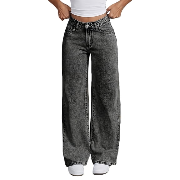 JLMSPLWG Teen Girl Trendy Pants Girl's Personalized Summer Jeans with Pockets Soft Elastic Flared Jeggings Kids High Waist Stretchy Casual Pantalones Clothes for Girls