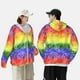 thumbnail image 4 of Fotbe Colorful Tie Dye Chaqueta con Protección Solar UPF 50+ para Hombre y Mujer, Camisa con Capucha y Bolsillos-Large, 4 of 7