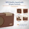 thumbnail image 4 of SMPL Music Player with Lifter for Seniors - Audiobooks + MP3 Player Sound, Durable Wooden Enclosure, Retro Look, 4GB USB with 40 Nostalgic Hits - Live Support (Brown), 4 of 4