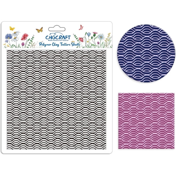 Wave Texture Background Silicone Texture Stamp Polymer Clay Molds DIY Clay Texture Tools
