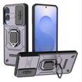 thumbnail image 1 of For Samsung Galaxy S25 Edge Case PC + TPU Kickstand Phone Protector with Lens Cover - Green, 1 of 5