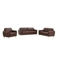thumbnail image 3 of Serta Darby Transitional Stationary Loveseat, Brown Faux Leather, 3 of 10