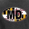 thumbnail image 3 of CafePress - Maryland MD Oval (W/Flag) Women's Long Sleeve Dark - Women's Long Sleeve Graphic Tee Casual Fit, 3 of 4