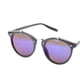 thumbnail image 1 of Gafas de sol redondas vintage con protección UV400, marco negro y lentes azules para exteriores, 1 of 4