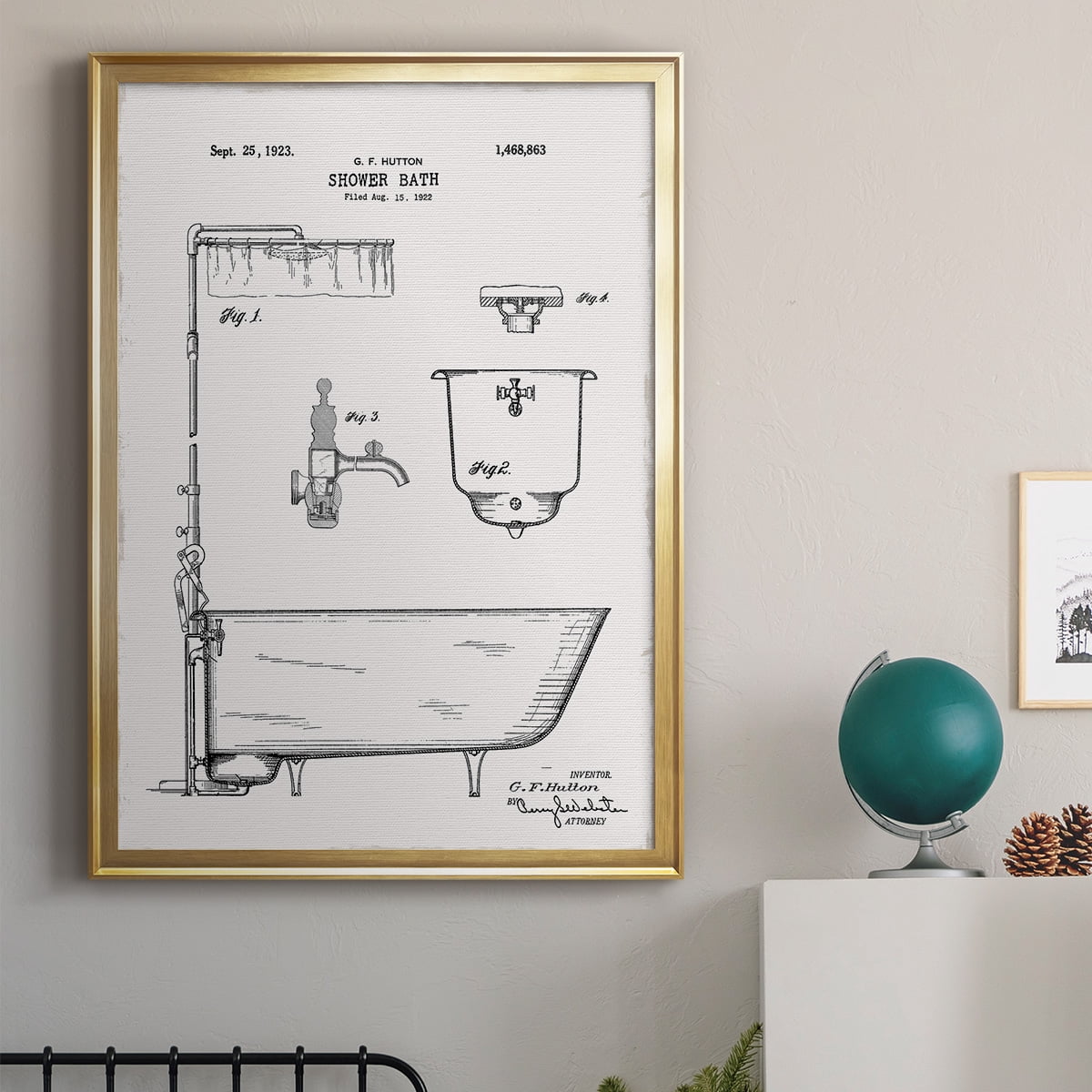 Vintage Bath I Premium Classic Framed Print - Ready to Hang