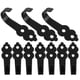 thumbnail image 1 of Black Wall Mounted Metal Hooks Storage Hooks 10Pcs for Bathroom Use, 1 of 5