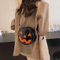thumbnail image 6 of Halloween Spooky Pumpkin Purse for Women, Stylish Faux Leather Crossbody Bag for Daily Commute and Travel, Halloween Accessories, 6 of 9