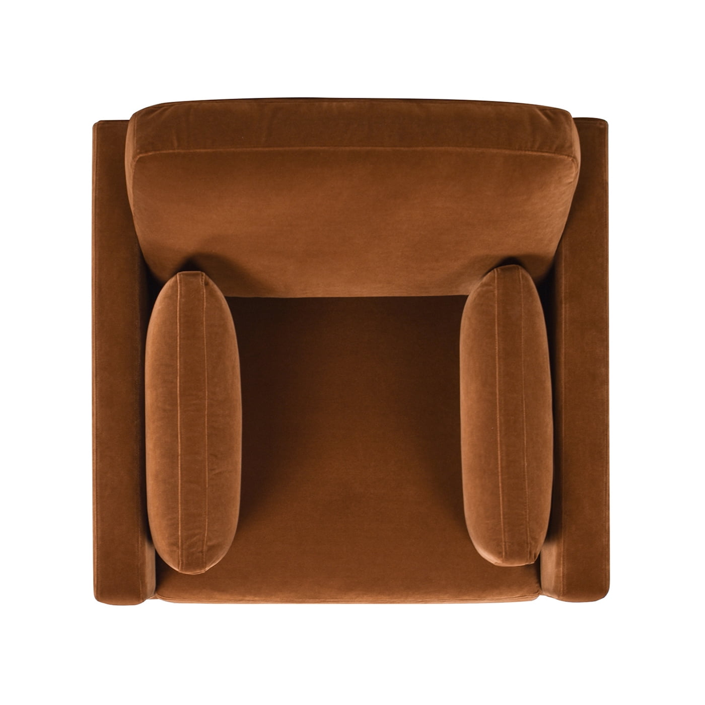 Jennifer Taylor Home Knox 36" Modern Farmhouse Performance Velvet Large Living Room Accent Arm Chair in Burnt Orange