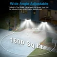 thumbnail image 6 of Ameritop Solar Outdoor Lights, 225LED 2500LM Solar Motion Sensor Lights, Solar Flood Lights with 3 Adjustable Heads, Waterproof Solar Wall Lights for Yard,Garage,Patio Entryways, 2Pack, 6 of 7