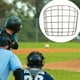 thumbnail image 1 of Protector facial de alambre de béisbol, casco de bateo, cubierta facial, escudo de visión amplia, máscara facial de Hockey sobre hielo para deportes 21x17cm, 1 of 8