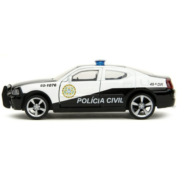 2006 Dodge Charger Police Black and White "Policia Civil" "Fast & Furious" Series 1/32 Diecast Model Car by Jada