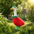 thumbnail image 5 of HWRETIE Indoor Outdoor Decorative Figurine Giddy White Porch Statue for Garden Patio 30cm Cement Porch Gooses Display, 5 of 8